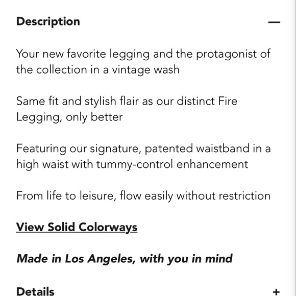 Avocado Vintage Pewter Fire Legging - one of a kind sample color - Picture 11 of 11